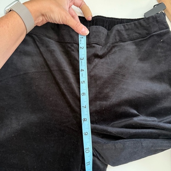 NWT J Jill Black Velvet Pull On Stretch Waist Straight Leg Pants Size 10 - Picture 11 of 12